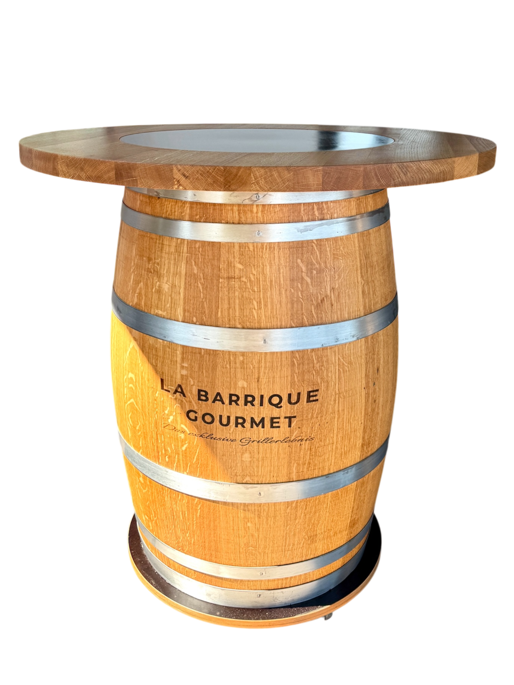 Grillfass XL - 225l Standard Massivholzplatte
