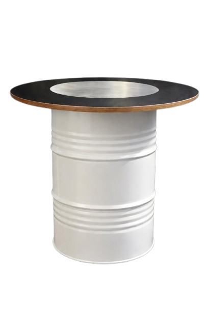 Öl-Grillfass Basic Siebdruck-Platte mit Rillen (fixierte Ausführung)