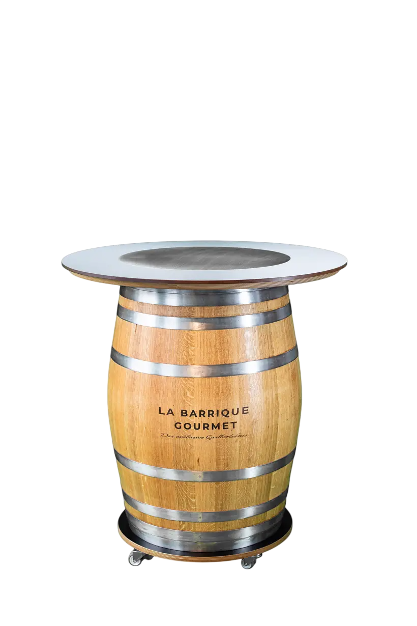 Wein Grillfass 225l für Show Cooking und Event Cooking — La Barrique Gourmet